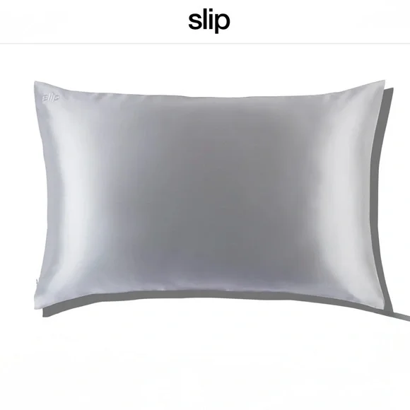 Slip Silver Silk Pillowcase SILVER QUEEN ZIPPERED PILLOWCASE new in packaging